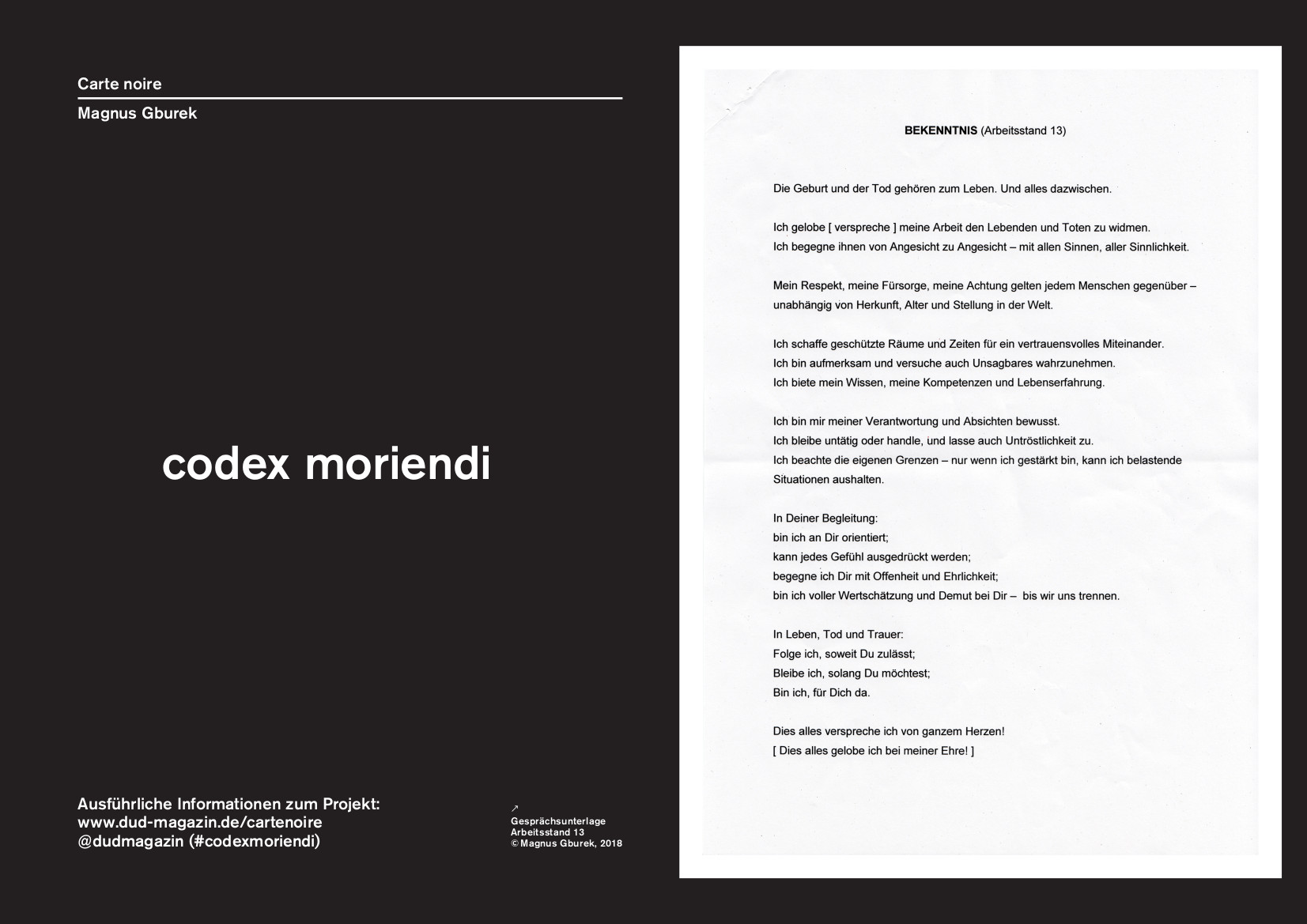 codex moriendi | Magnus Gburek